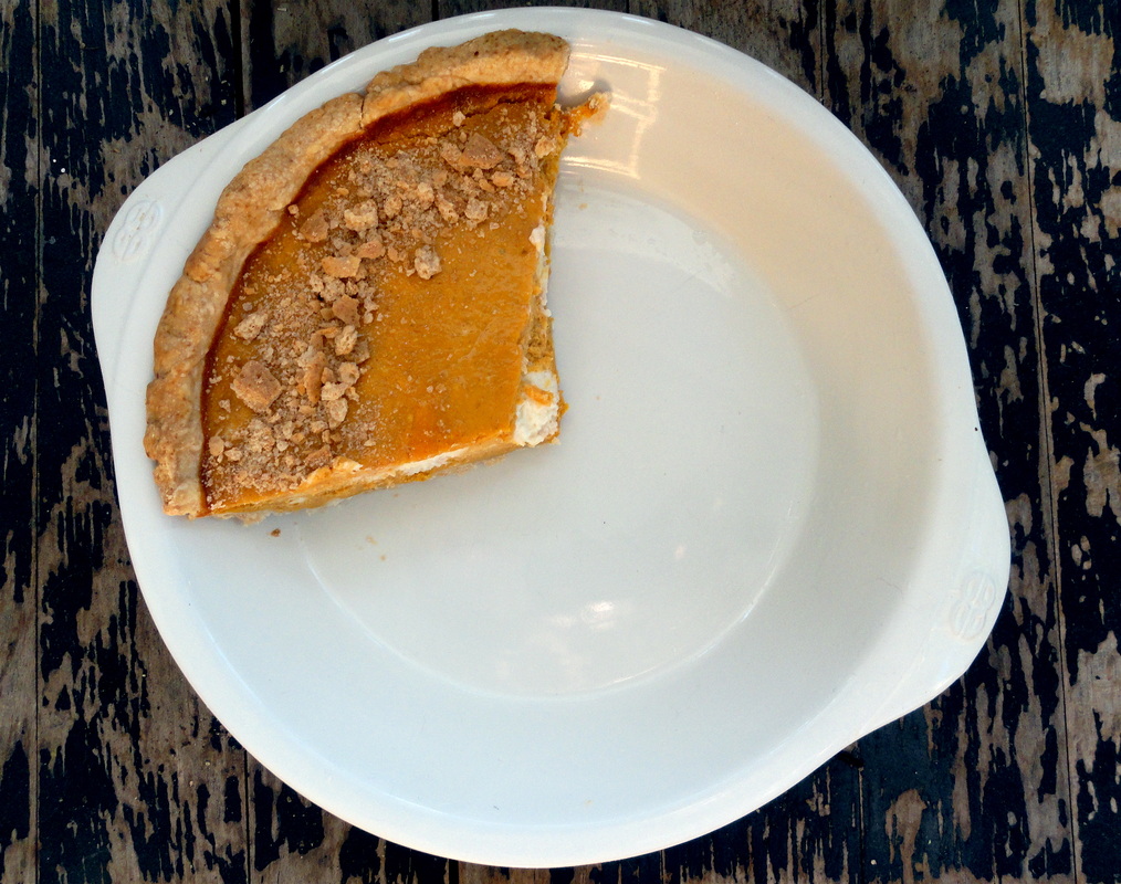 Pumpkin Cheesecake Pie - anecdotes and apple cores